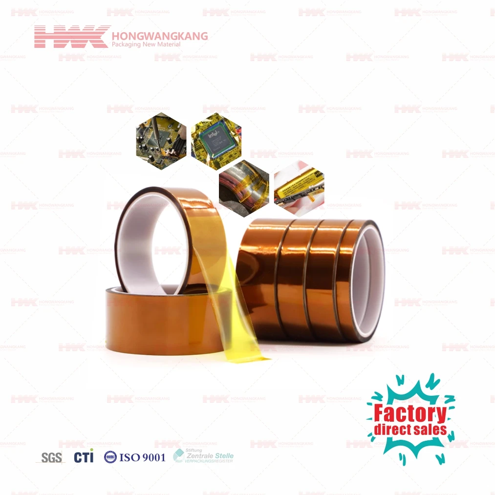 HWK Factory Custom Ceramic Amber High-Temperature Tape Strong Sublimation Tape for Custom T-shirts, Glass Heat Transfer Printing