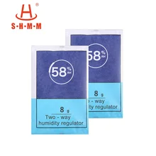 RH58% Two Way Natural Fiber Moisture Humidity Control Stabilizer Bag Pack Tablet 8g for Dried Bud Flower Medical Botanical Plant