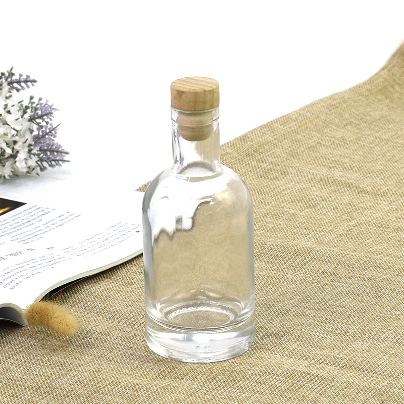 Factory New Product Customization Custom Glass 150ml 15cl clear Mini Empty boston Alcohol Liquor Vodka Wine Bottle