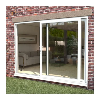 Tegood high quality UPVC PVC double triple glass sliding glass patio door for houses