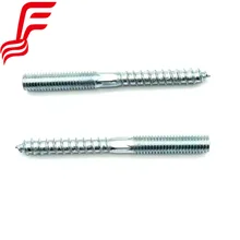 Factory Sale Zinc Plated Bolt Tianjin Port Grade 4.8 Carbon Steel M8*80mm Hanger Bolt