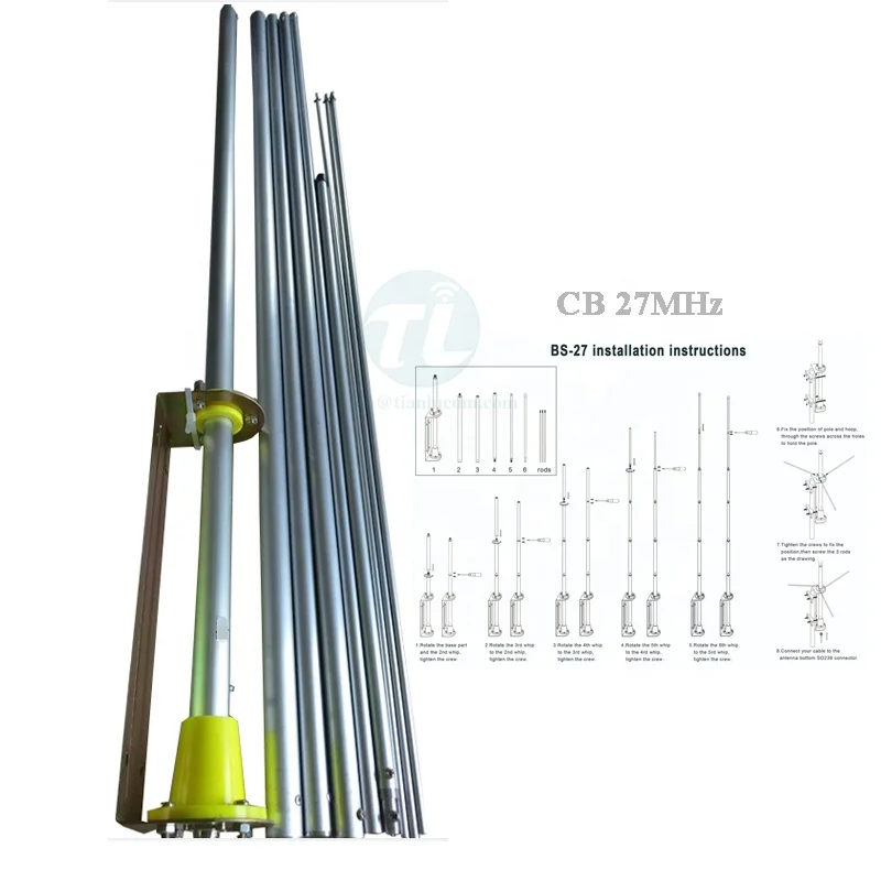 Cb Base Station Antenna,27mhz Aluminium Alloy Antenna For Cb Radio