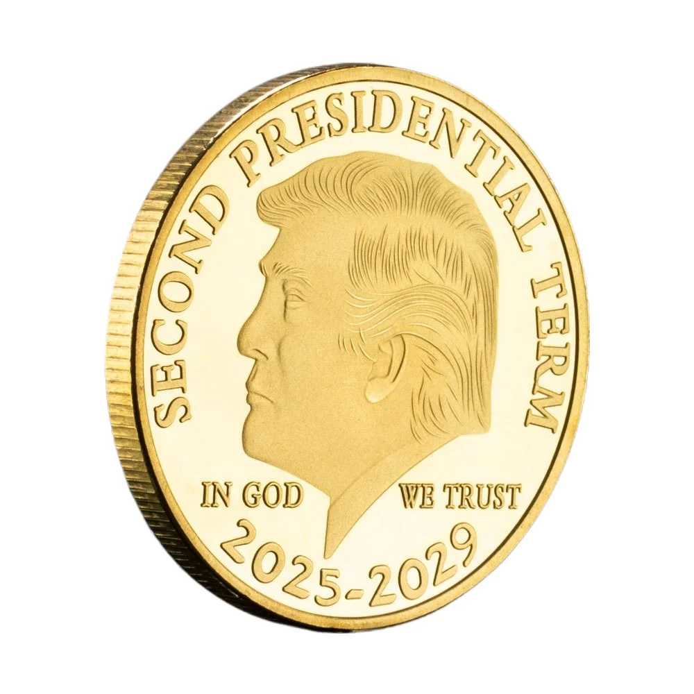 Gold Plated Collectable Coin and Case Included Second Presidential Term 2025 - 2029 Commemorative Coin