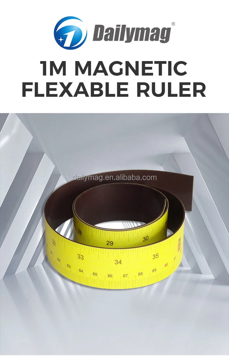 Rolling 1M-36Inch Scale Ruler Graduation Magnetic Ruler For Workshop