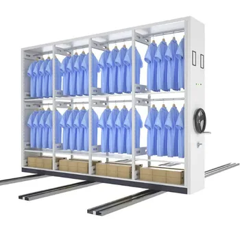 Dense cabinet hand operated mobile dense storage rack supermarket shopping mall warehouse hanging clothes shoe storage dense rac