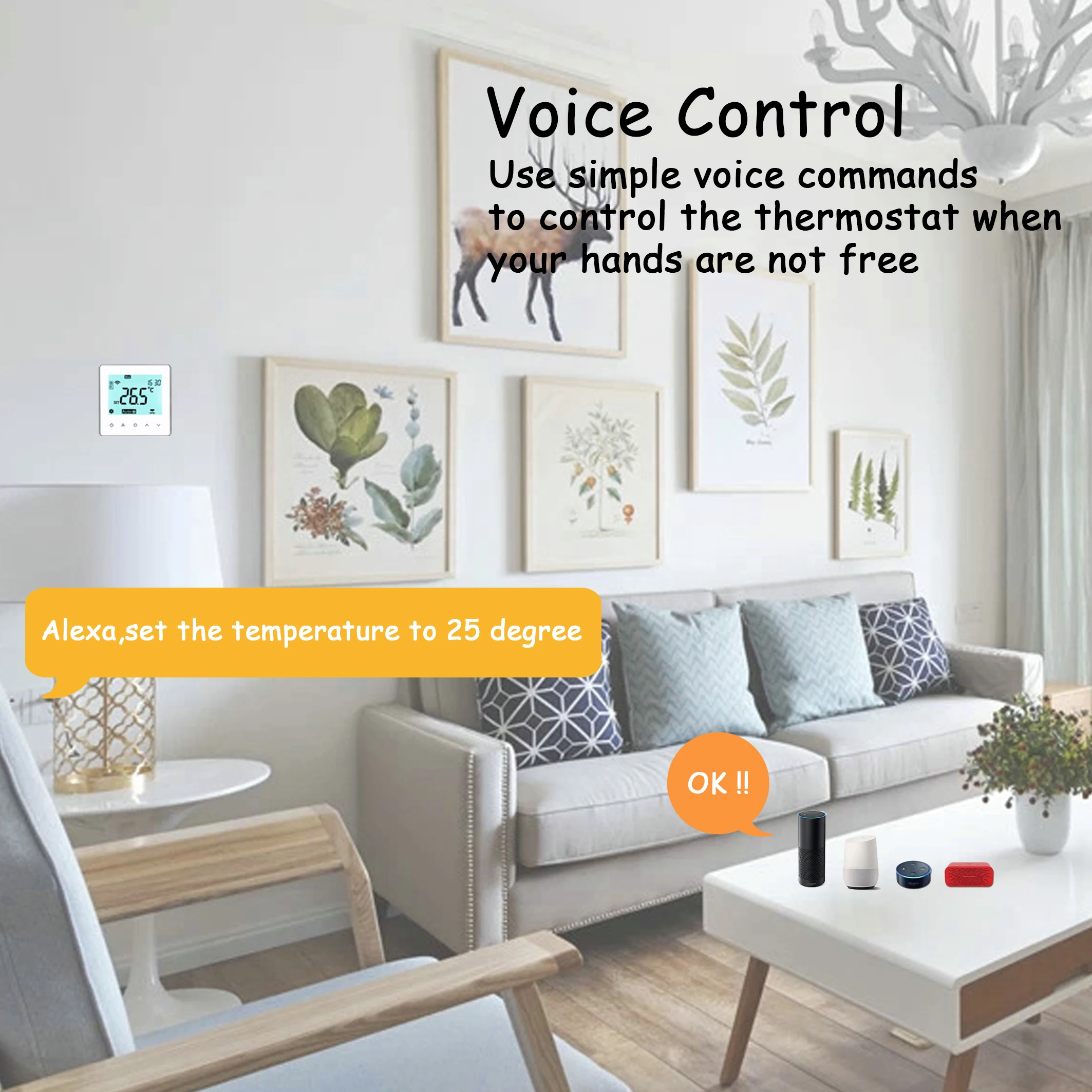 Вентиляторная катушка Hvac Alexa Google программируемый на неделю термостат Smart Room Tuya