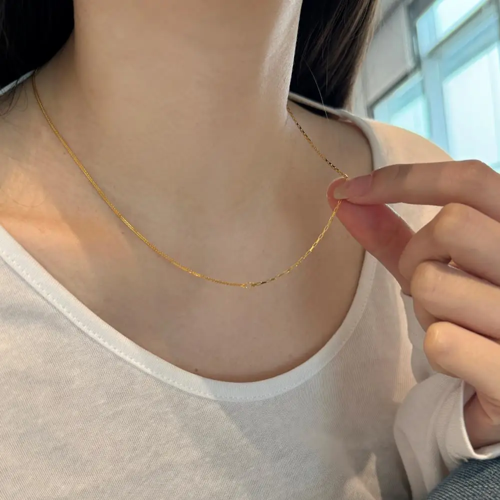 KAKODIY luxury 18K gold plated elegant fashionable 925 sterling silver simple chain Jewelry for Women necklace detail 5