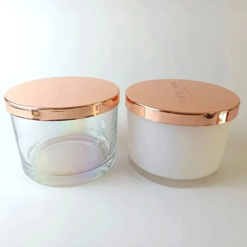 Wholesale Glass Candle Jars 140ml 530ml 730ml Fashion Glass Candle