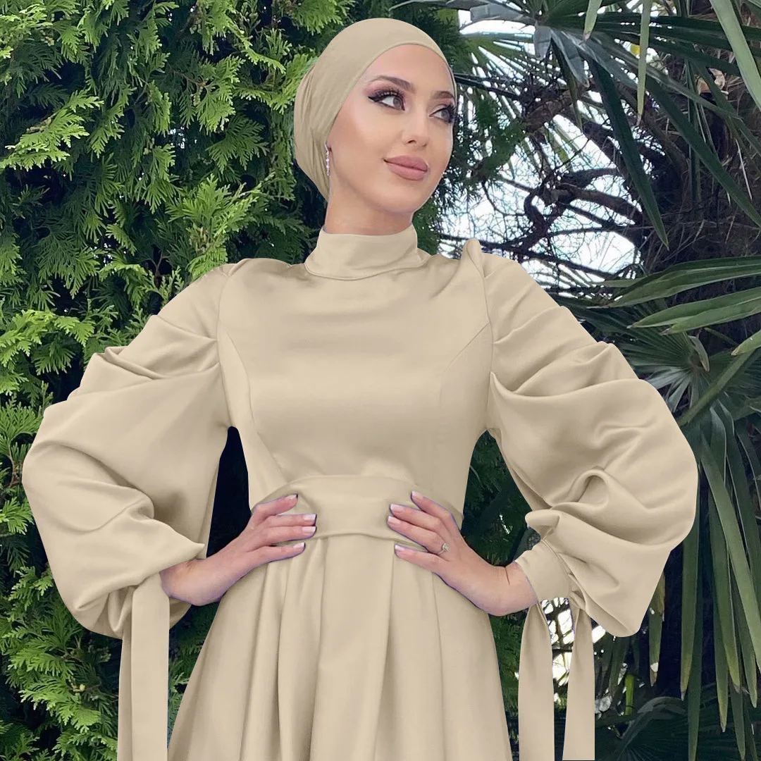 muslimah dress design Ummah Couture High Low Dress Top Modest Muslim Hijab Fashion Long Sleeve Shirt