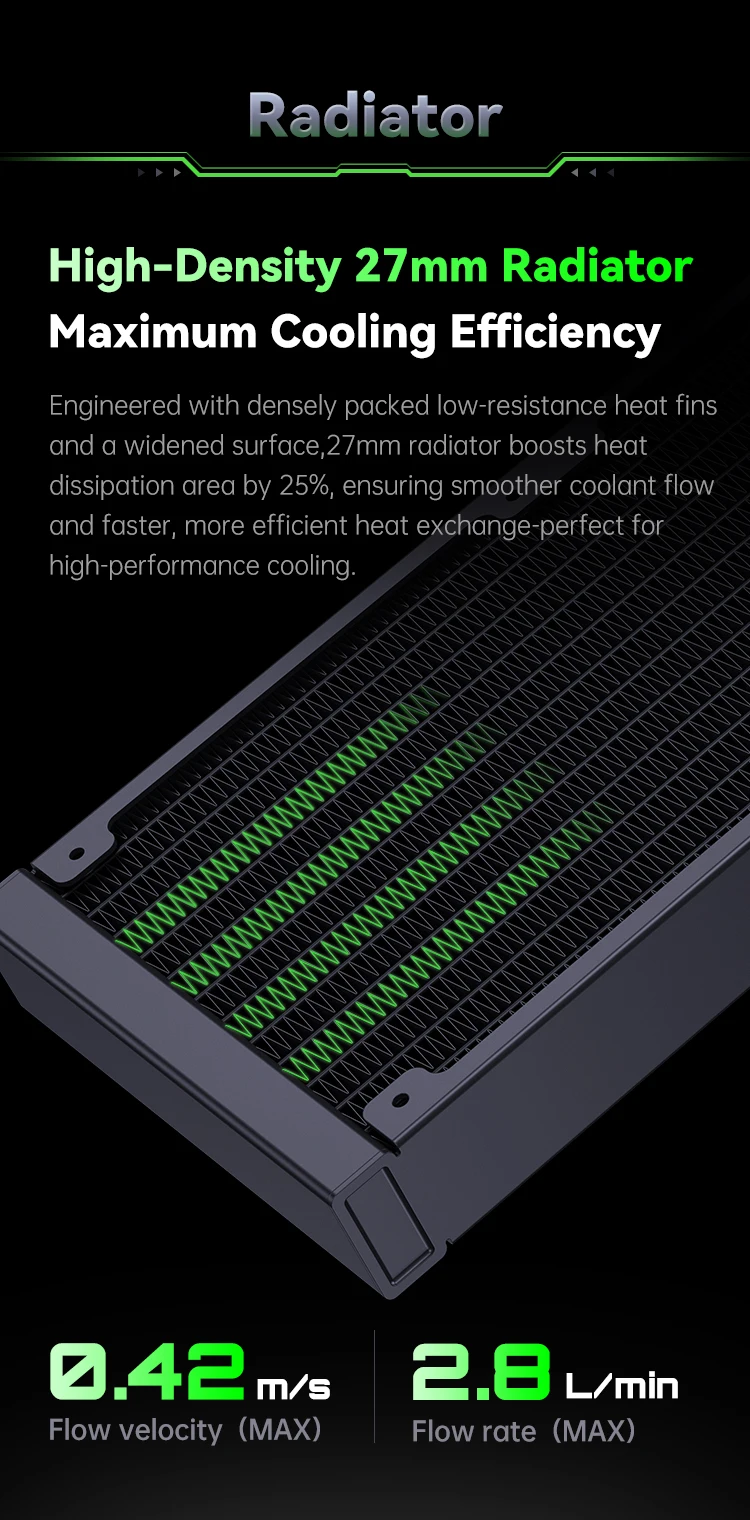 SNOWMAN 360mm ARGB AIO Digital Display Liquid CPU Water Cooler DIY ...