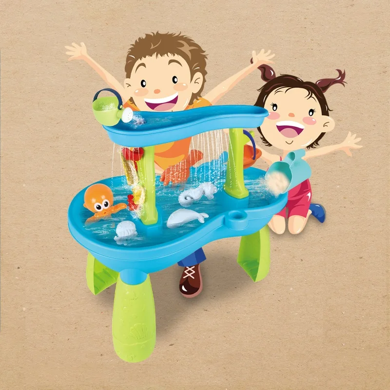 High Quality Toddlers Plastic Sensory Summer Activity Big Water Beach Sand Playing Table Toys