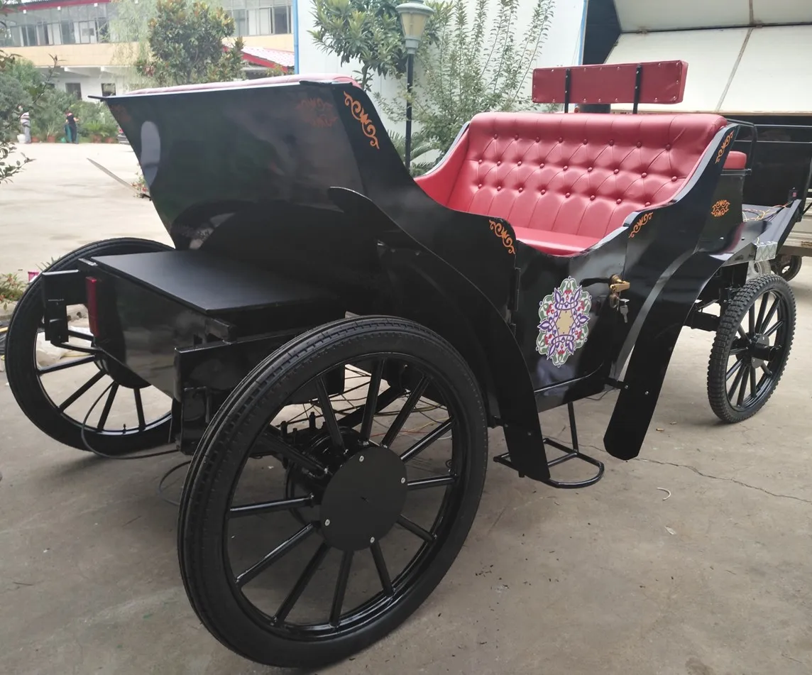 屋外結婚式電気自動車バギー/四輪カボチャ馬車/CE承認ビクトリア朝の馬