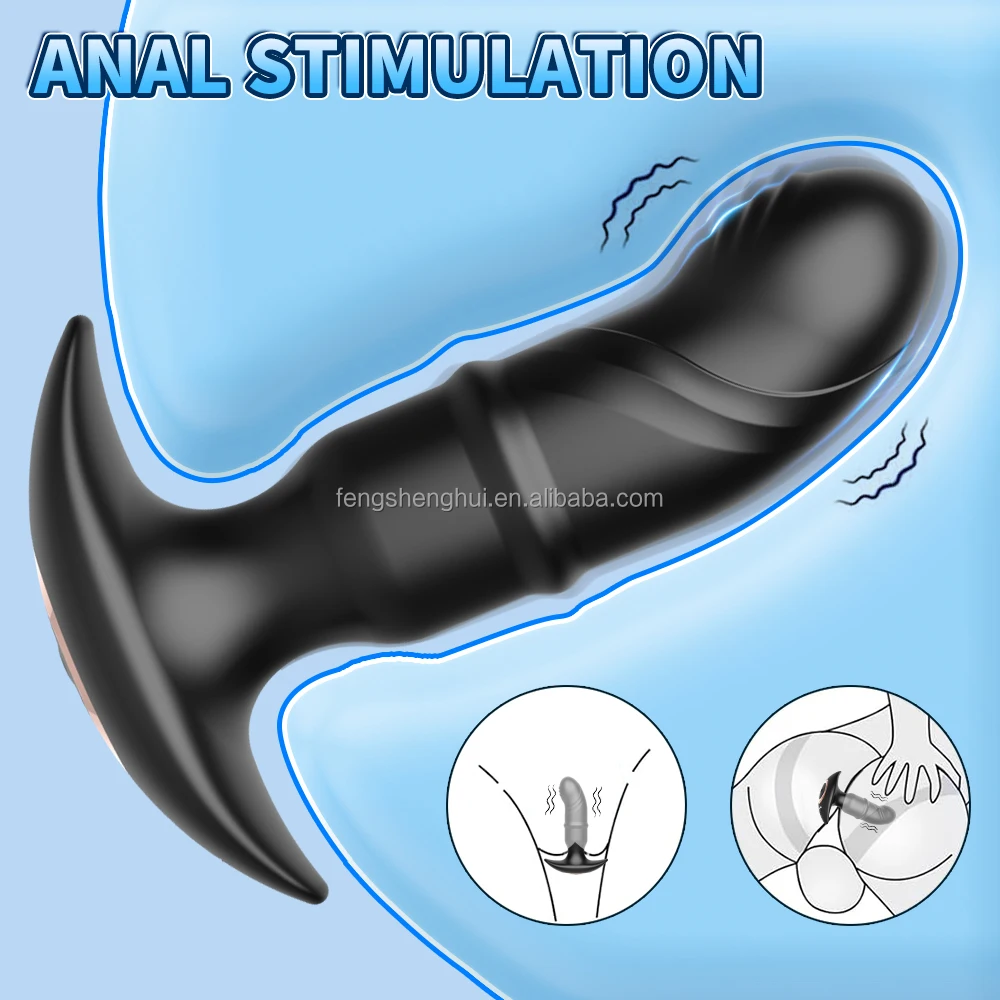Man Nuo Remote-Controlled Pleasure Pulse Pulsing Prostate Massager Telescopic Vibrating Section for Male Perineum Anal Sex Toys