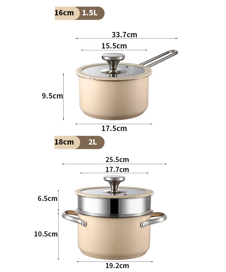 Hot Selling Wholesale Stainless Steel Ceramic Pot Silicone Glass Cover