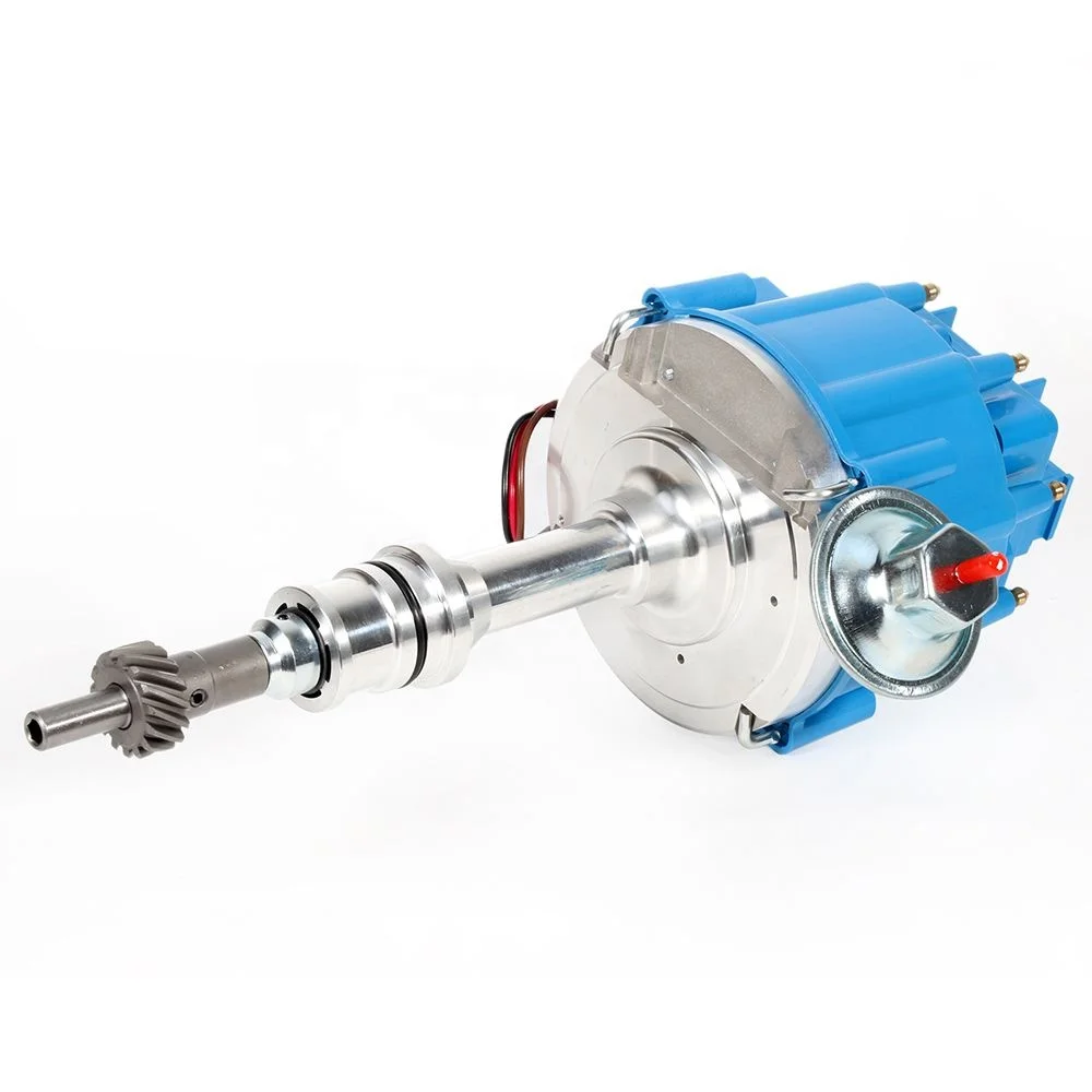 HEI Ignition Distributor JM6502BL PE330 With 65000V Coil Blue Cap for SBF Ford Small Block 260 289 302