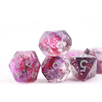 Dungeons & Dragons 7pcs set custom dice resin polyhedral swirl dice set