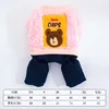 Oso parche de tela cuatro pies en rosa