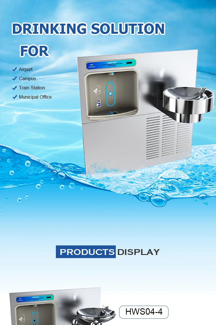 Wall Mounted Drinking Water Dispenser With Sensor-activated Bottle Filling Station Water Drinking Fountain manufacture