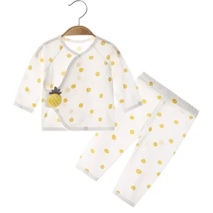 Baby Clothing Sets Cotton Pajamas Long Sleeve Seamless Thin Underwear Cartoon Pattern Toddler Girls Clothing Sets