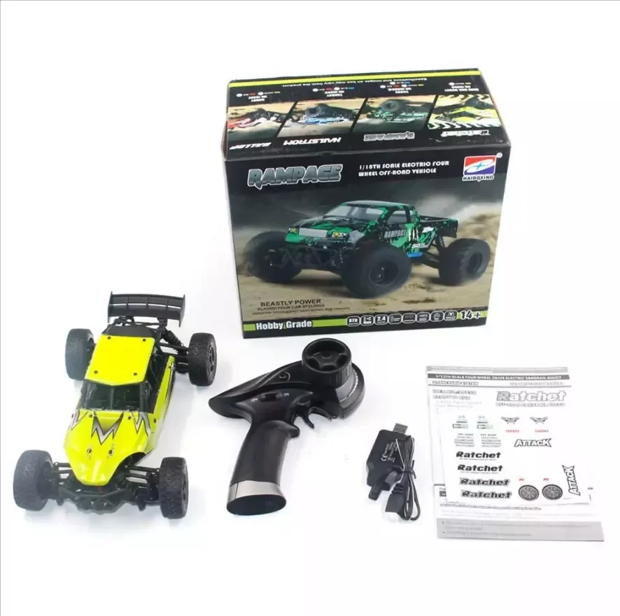 HAIBOXING 18856 RATCHET 2.4G 1/18 4WD RC Car RTR Yellow