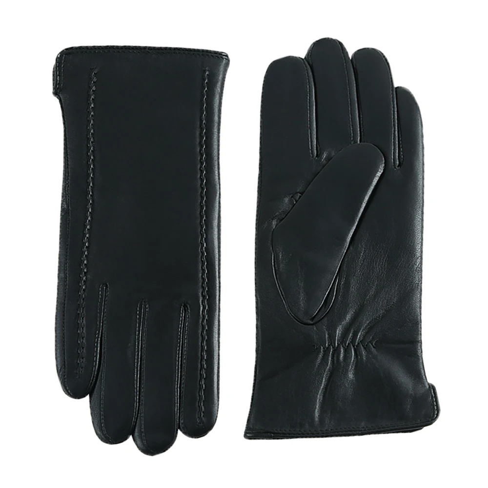 Женские зимние кожаные перчатки с сенсорным экраном