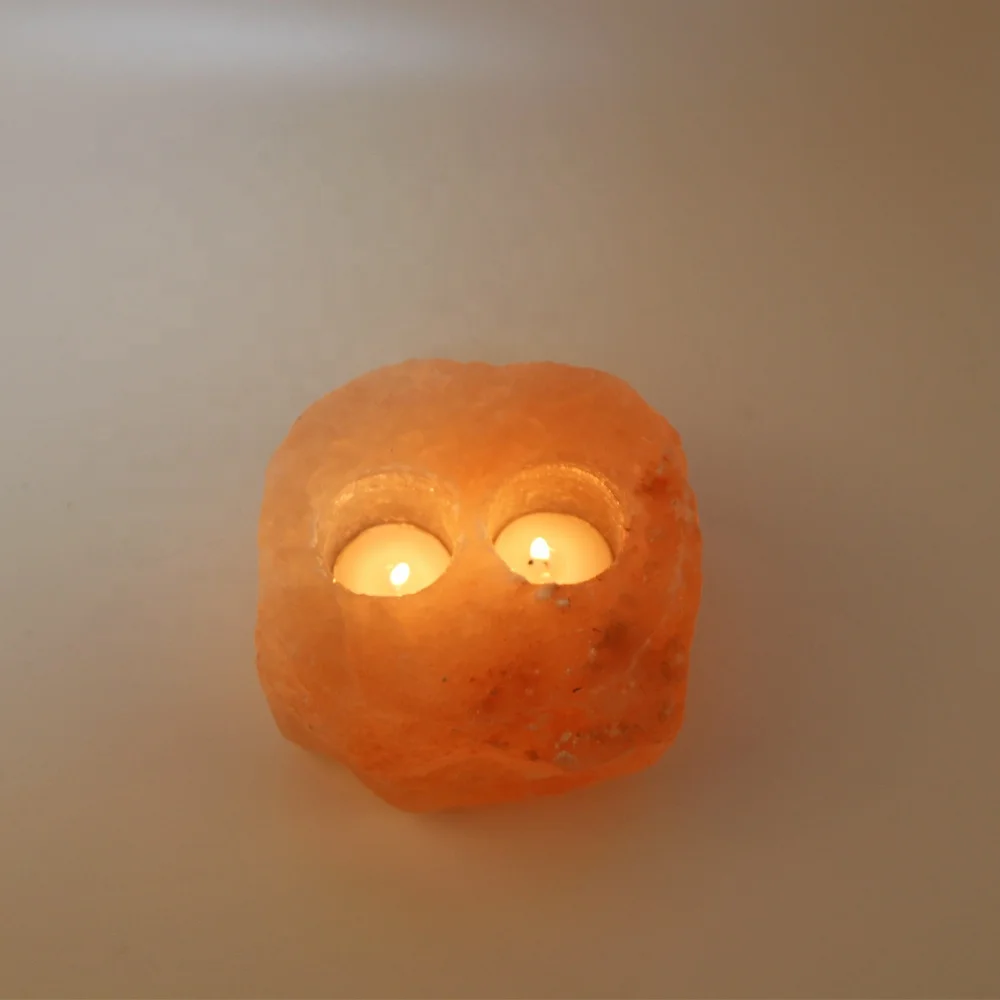 Himalayan Salt Candle Holder Festival Gift Home Decoration Crystal Salt Tealight Candle Holder