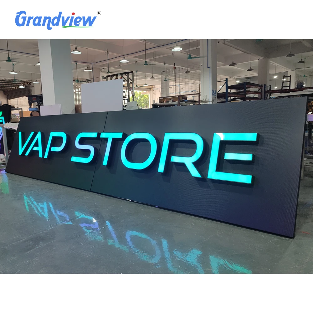 3d Led Signboard Outdoor Led Light up Sign Custom Acrylic Wall logo Office Sign Business Store Acrylic Indoor Signage Outdoor