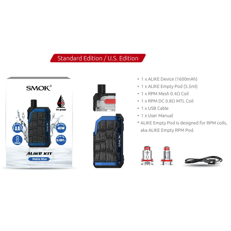 Набор SMOK ALIKE Pod, стартовый набор 40 Вт, 1600 мАч