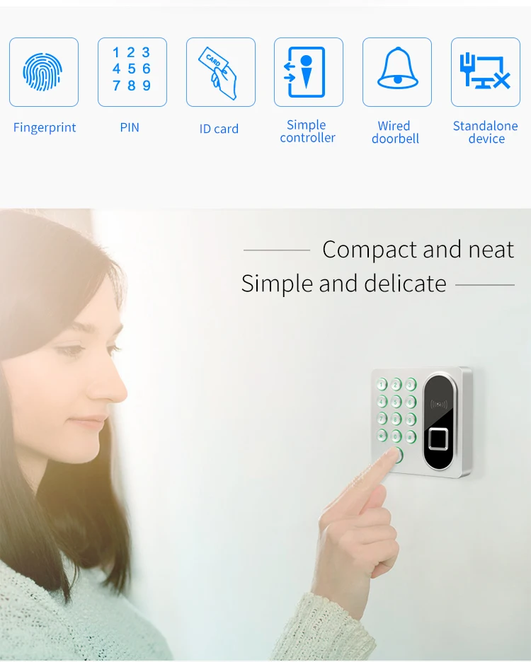 Em Reader Standalone Fingerprint Access Control System with EM Card Reader