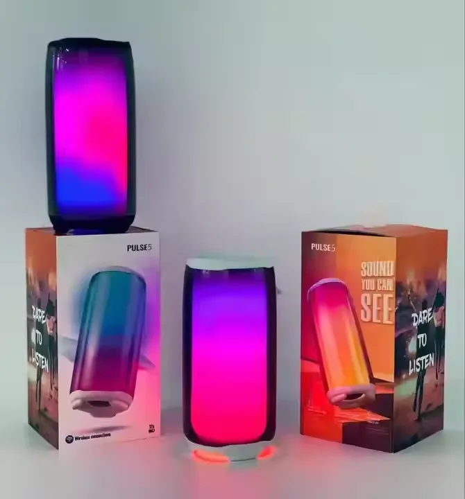 New PULSE5 Generation Speaker Full Screen Color Lights High Sound Quality Bass Mini Explosion PULSE5 Speaker