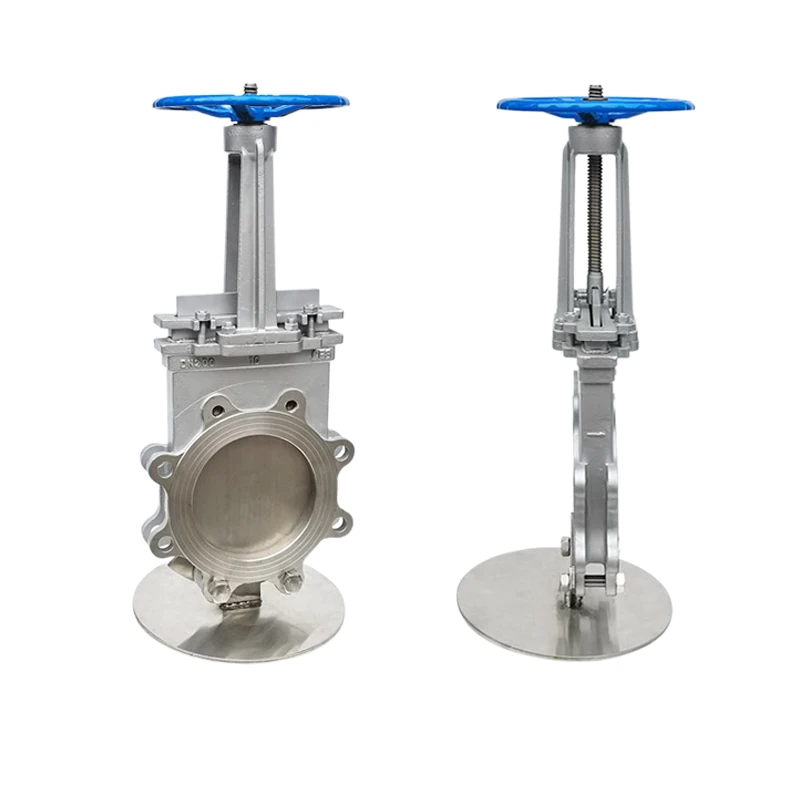 Concealed stem stainless steel knife gate valve Manual sewage gas paper slurry cast steel plunger slide valve