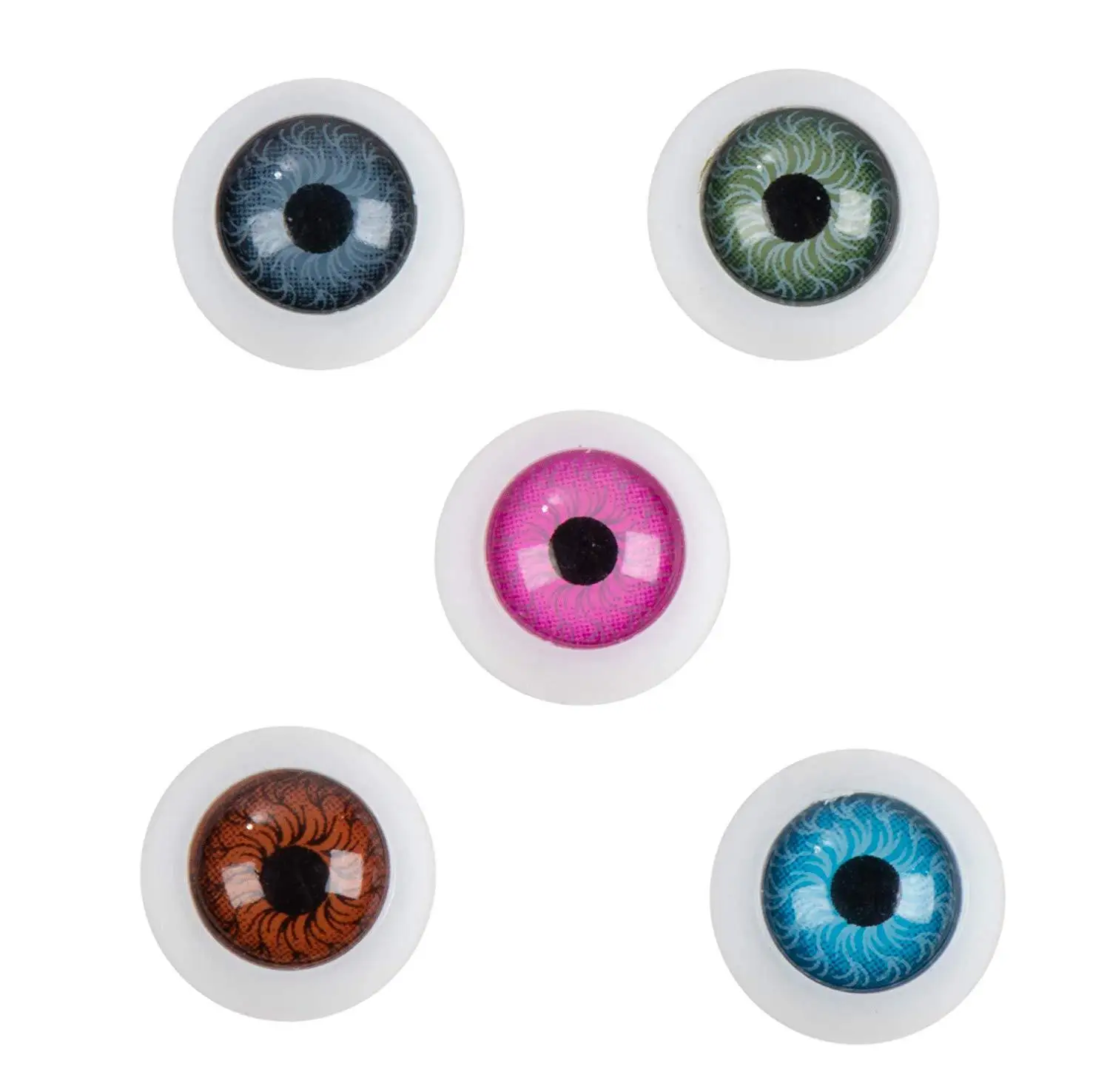 100pcs/box 12mm Doll Eyeballs Half Round Acrylic Eyes for DIY Doll Bear Crafts 