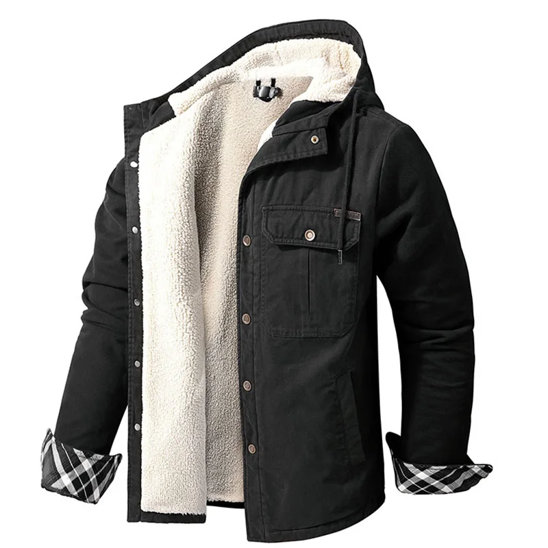 Winter Jacket Men Cotton Thicken Warm Parka Coat New Casual Male Windbreaker Overcoats Fur Cargo Jackets 2024 USA_voghion.com