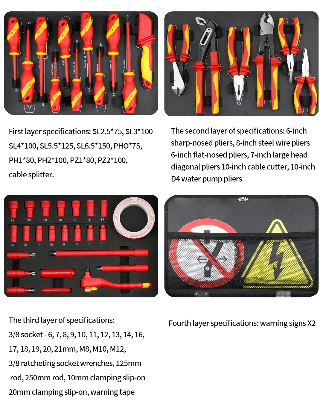 43pcs 1000v Insulation Tool Set Electrical Tool Combination New Energy