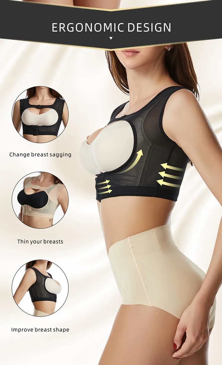 Women Chest Breast Support Belt, Posture Corrector Humpback Correct Posture  Corset Bra Posture Shape Corrector， S-2XL