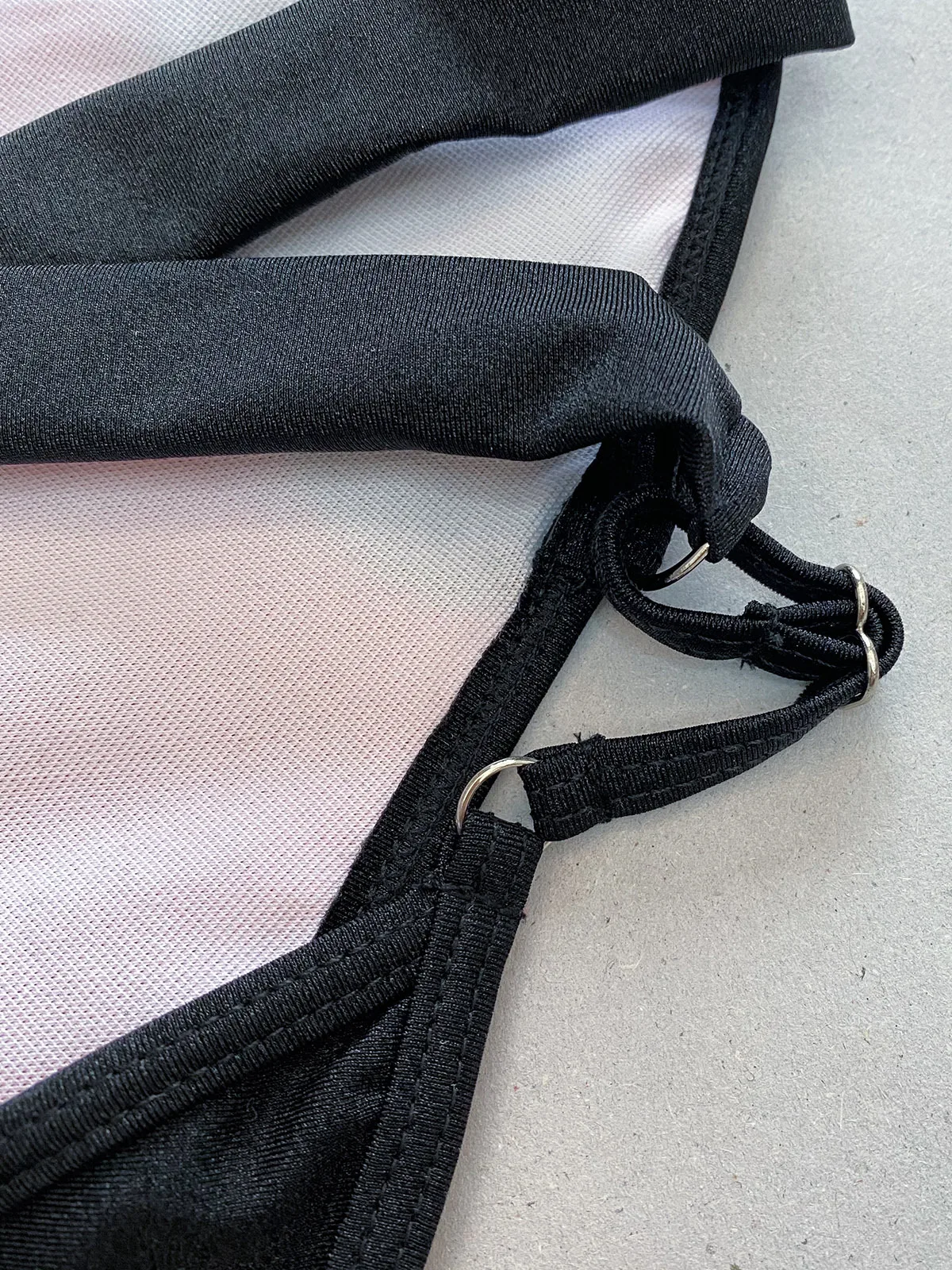 Bestwayclox 2024 Fashion One Pieces Solid Patchwork Push Up Back Strap Fix Woman Swimsuit