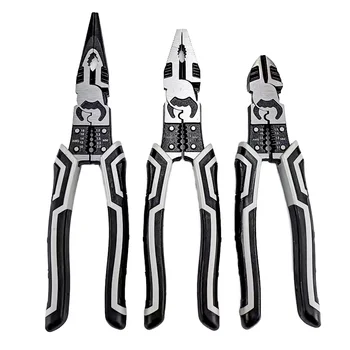 Factory Direct Sale High Carbon Steel Line Worker Pliers Black and White Handful Cutting Pliers Popular Sell Like Hot Cakes