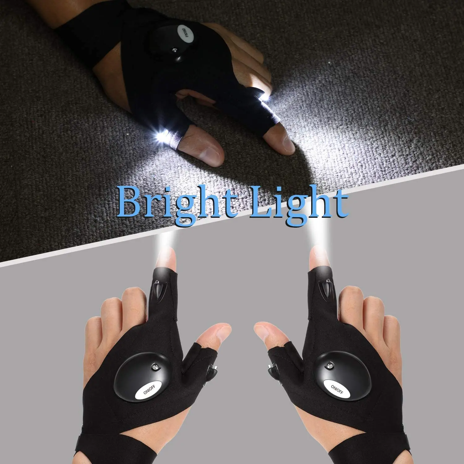 1 paire de gants de lampe de poche LED multi-usages pour