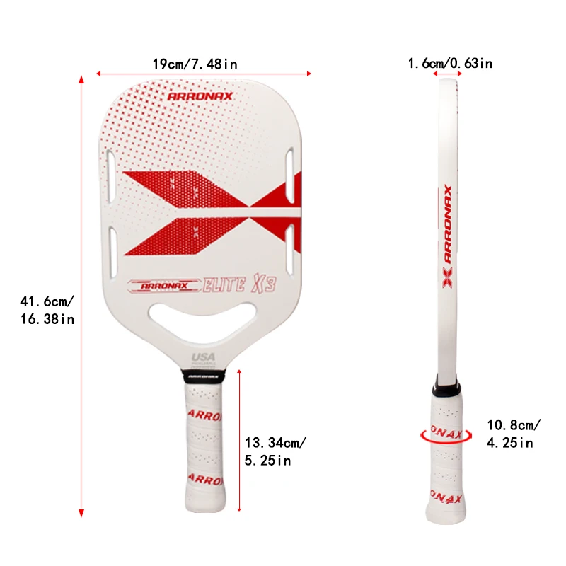 Arronax USAPA Approved T700 Raw Carbon Fiber Pickleball Paddle