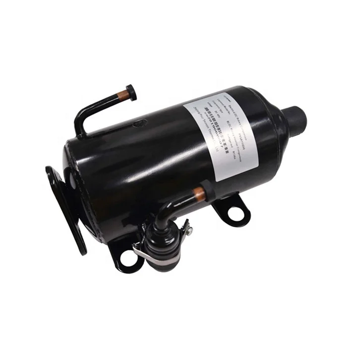 R134a Horizontal Dc 48v Inverter Electric Ac Compressor 1800watt For Tractors Rv Truck Camper