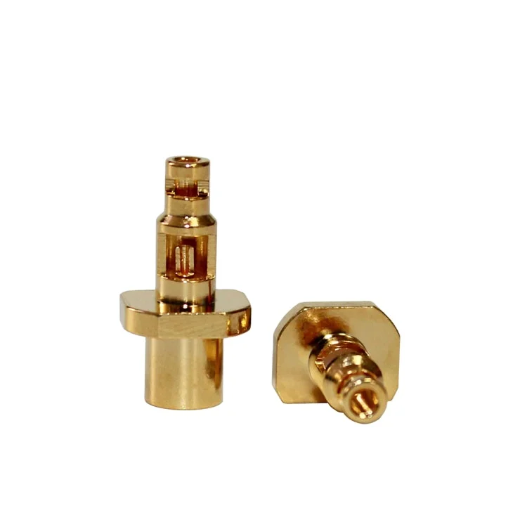product mcx k113 rf connector factory supply 50 ohm all copper double window straight female mcx connector for rg113-2