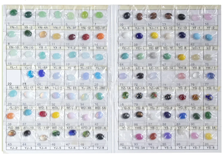 Redleaf Jewelry Synthetic Loose Gemstone Glass Gems Crystal Blue Jade