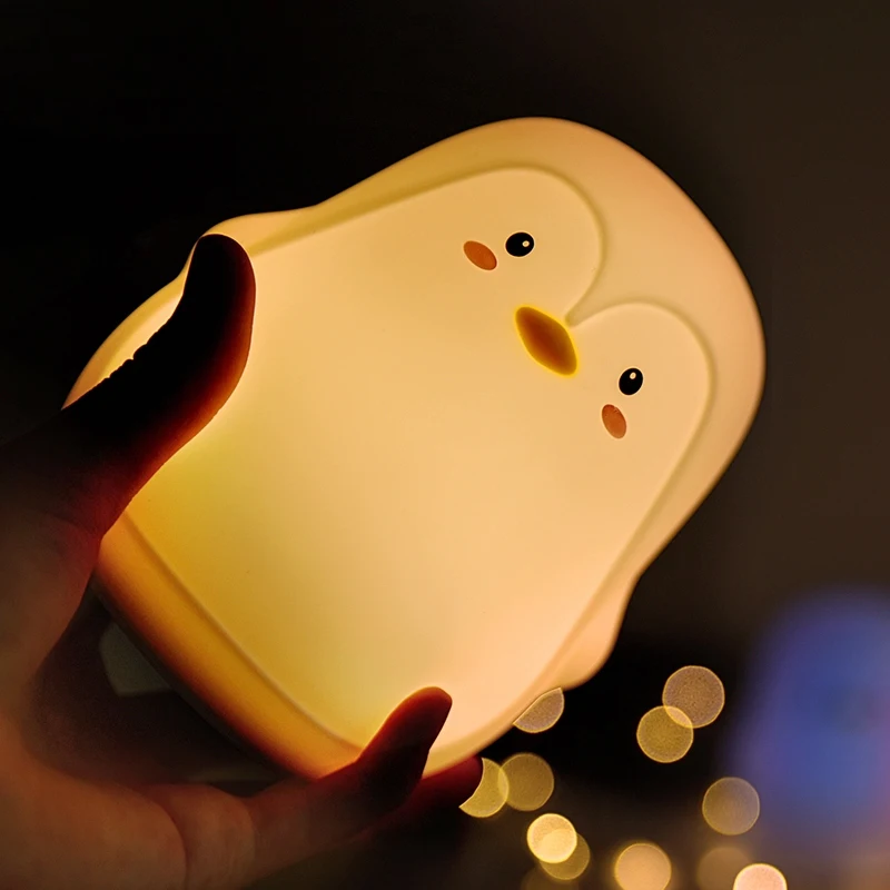 new design cartoon style silicone night light for kids