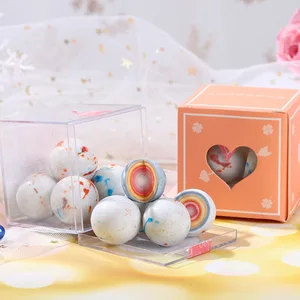 Multi-Layer Sour Gummy Lollipop Ball Mint Flavored Halal Certified Box Decorated for Valentine's Day