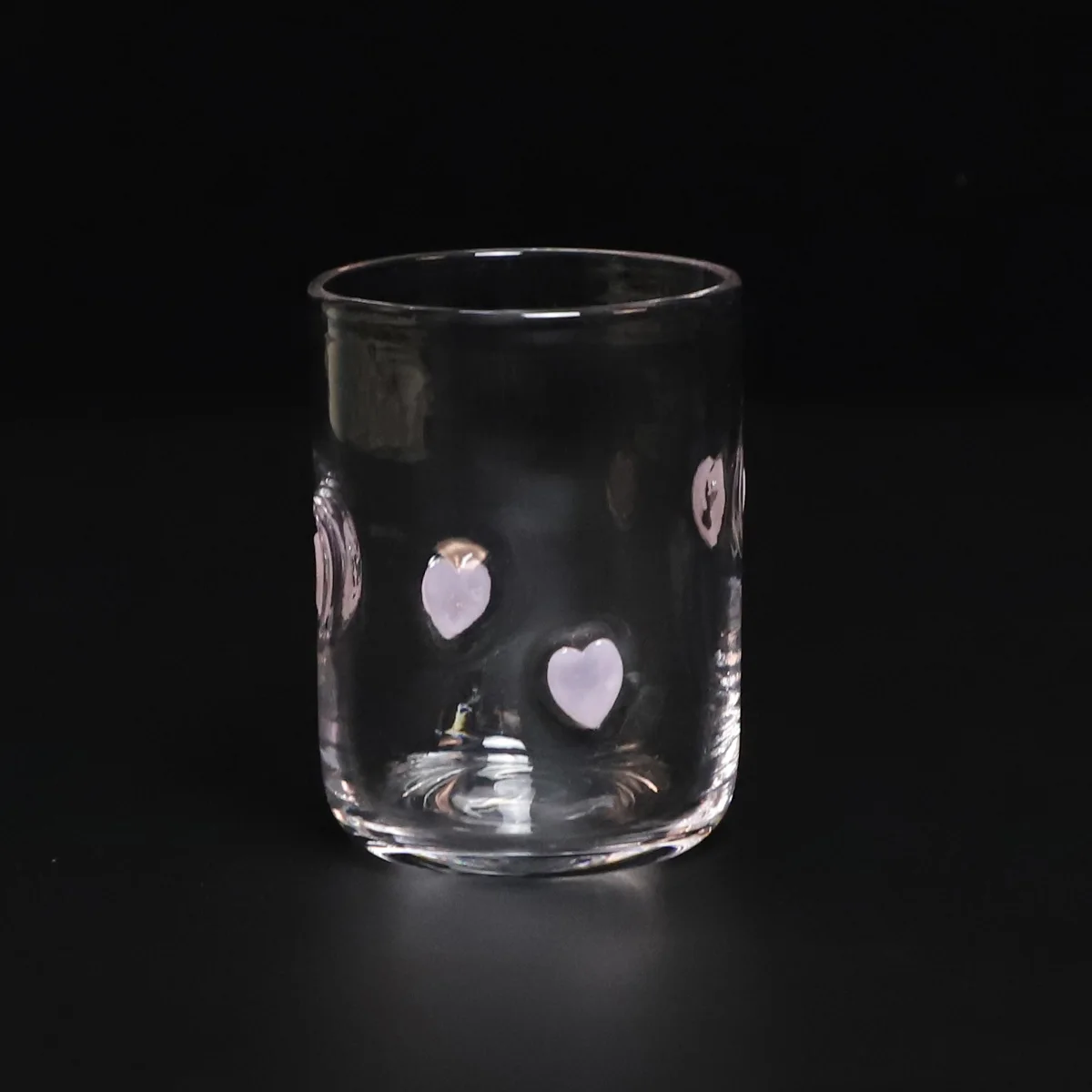 High-value creativity ingenious minimalist design transparent crystal water glasses wall decoration strawberry pattern with