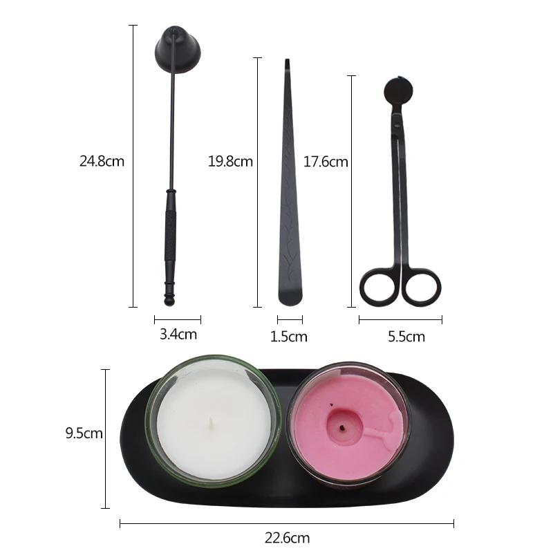 Wholesale Candle Scissors Black Candle Wick Care Kit Set Candle