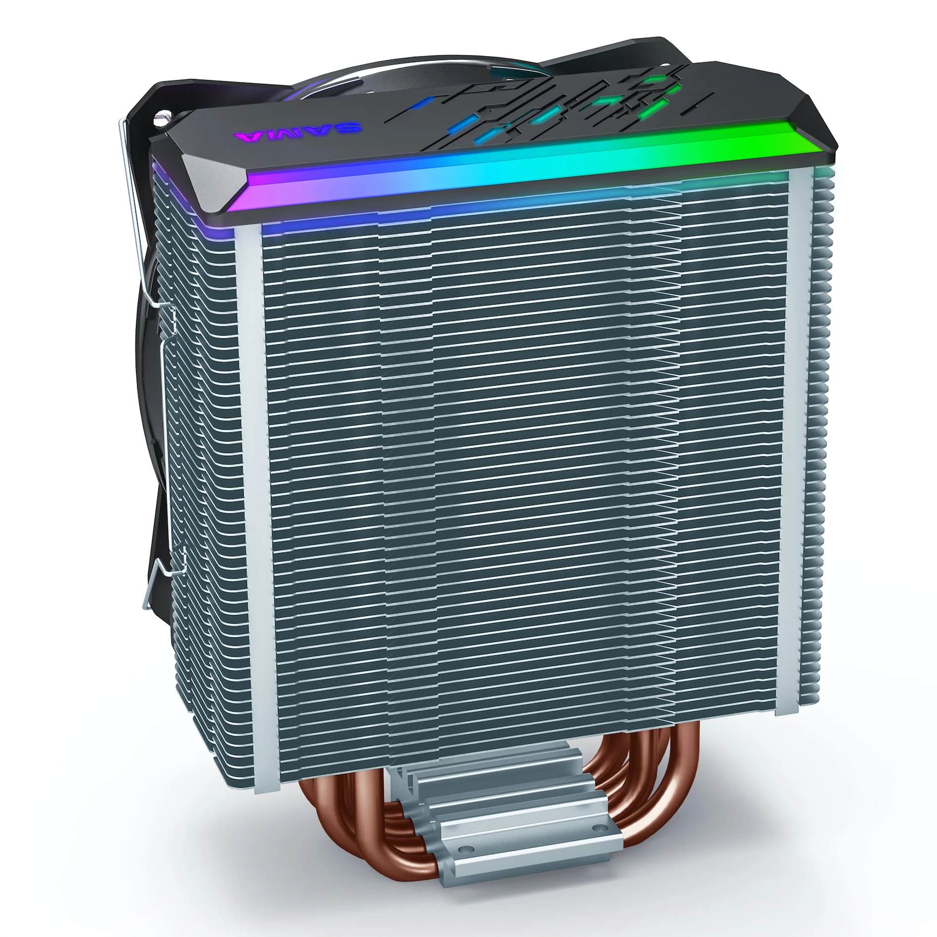 SAMA Hydro Bearing Heat Pipe Air Cooler  Rainbow Effect LED Fan CPU Cooler OEM Gaming PC CPU Cooler