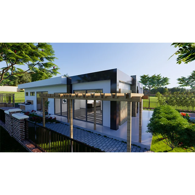 Hot sale real estate houses prefabricated homes modern 2 bedrooms and 2 bathrooms prefab building project