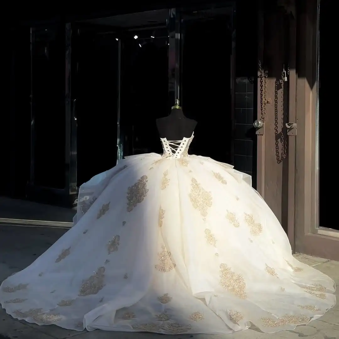 Mumuleo Customized Ivory Quinceanera Dresses 2025 Luxury Mumuleo Customized Ivory Quinceanera Dresses 2025 Luxury
