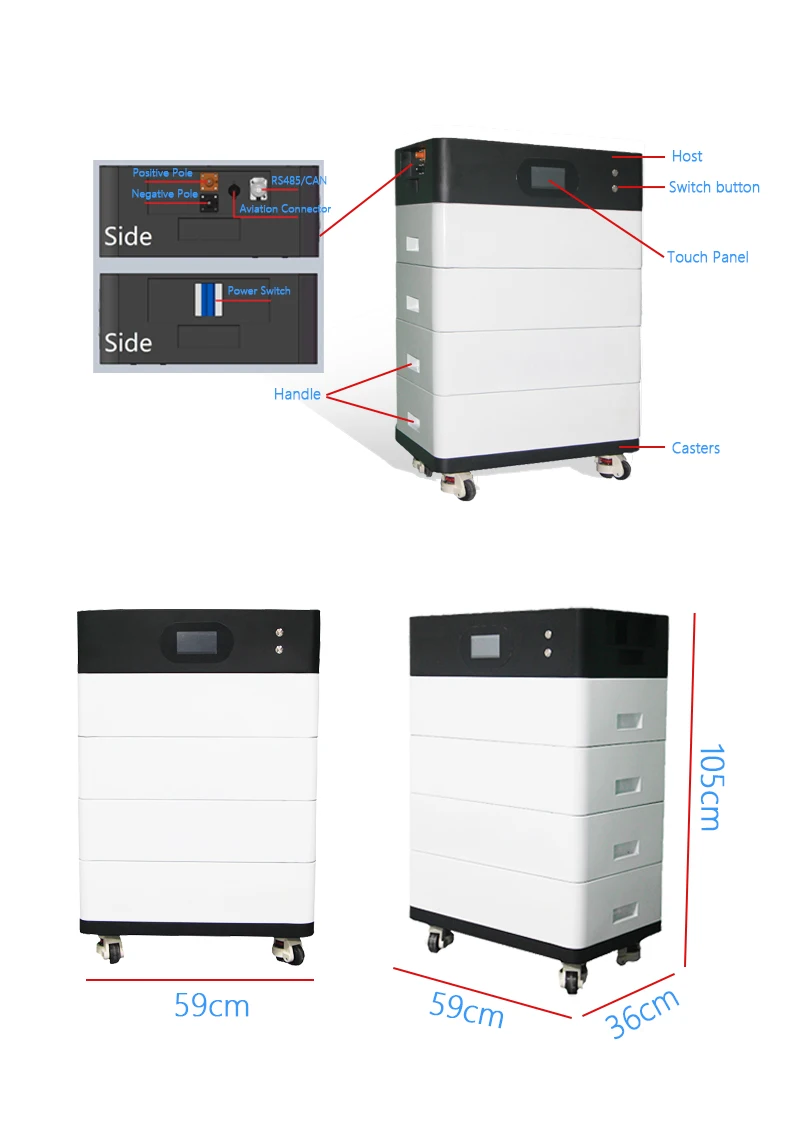 High Voltage Stackable Battery 204V 10Kwh Solar Energy Storage System ...